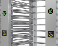 Tourniquet de sécurité à hauteur totale avec système de contrôle d'accès RFID, port RS485, barrière à battant/barrière à flaps, automatisation Turboo, protection IP66