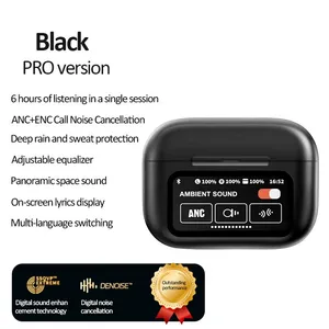 A9pro BT Tai nghe in-ear Thời lượng pin cực dài ANC khử tiếng ồn Màn hình màu thế hệ thứ năm hỗ trợ đa ngôn ngữ - Product Image 2