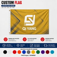 Drapeaux personnalisés écologiques en aluminium 3x5 pieds, simple ou double face, polyester 100D, sublimation par transfert thermique, publicité sportive en extérieur
