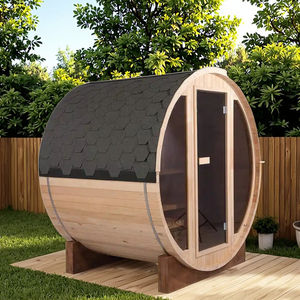 HELIUS wastafel uap ruangan Sauna barel Mini luar ruangan dapat disesuaikan dengan kaca Tempered sisi depan untuk pandangan yang baik - Product Image 1