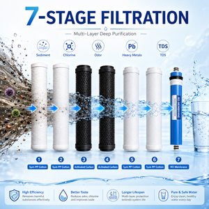Système de purification d'eau potable pour bébés avec filtration en 7 étapes, usine de filtration par osmose inverse compacte pour usage clinique - Product Image 4