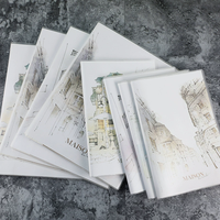 Carnet de notes portable vintage à haute valeur esthétique pour étudiants, avec motifs d'architecture européenne