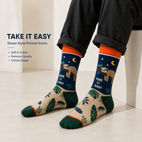 Chaussettes de sport à impression numérique sans couture à 360 degrés, personnalisables avec n'importe quel motif, en coton, bambou, nylon, polyester, laine mérinos
