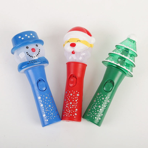 Santa Snowman Cây giáng sinh Thiết kế LED nhấp nháy ánh sáng Spinner Wand PS Chất liệu giáng sinh ánh sáng lên đồ chơi cho trẻ em - Product Image 1