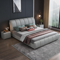 Vente d'usine Ensemble de meubles de chambre à coucher avec rangement Designs modernes Lit double de luxe pour la chambre