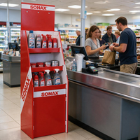 Présentoir rotatif portable en carton ondulé personnalisé à alimentation par gravité pour supermarché et vente au détail alimentaire