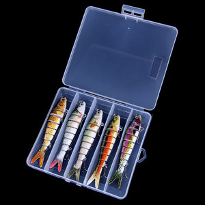 TG Promotion 137mm 27g Leurre Artificiel Multi-Articulé 8 Segments pour Pêche au Bar, Leurre Dur <span class=keywords><strong>Brochet</strong></span> avec 4 #   Hameçons triples - Product Image 5