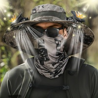 Sombrero con Ventilador Solar, Talla Única, Apto para Campismo, Pesca, Senderismo, Protección Solar, Sombrero con Ventilador de Carga Solar USB