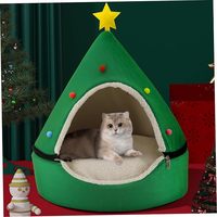Nouvelle Tente de Lit pour Chat en Forme de Sapin de Noël, Confortable et Mignonne, pour la Vente en Gros