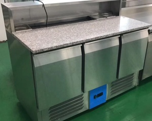 De acero inoxidable comercial <span class=keywords><strong>Pizza</strong></span> refrigerador enfriador con tapa de mármol - Product Image 3