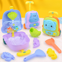 Nouvelle version été unisexe en plastique bagages et plage jouets de sable pour enfants jouets d'eau avec des caractéristiques de dessin animé pour le jeu en plein air