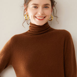 Женский кашемировый свитер с высоким воротником - Product Image 4