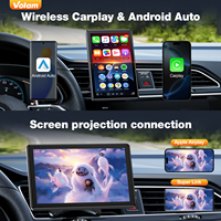 Écran Carplay sans fil pour voiture, écran Android automatique de 7 pouces, navigation GPS verticale, commande vocale, récepteur audio, liaison miroir
