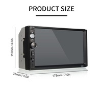 Radio Stereo mobil layar sentuh 7 ", Radio Audio pemutar MP3/MP5 12V Double Din