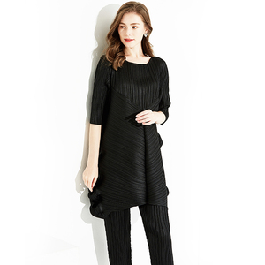 Blus Panjang Kasual Wanita Poliester Bergaya Lengan Panjang Mode Baru - Product Image 4