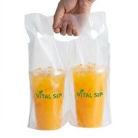 Sachets de boissons recyclables à poignée transparente (Whisky, Tequila, Vin, Soda) – Pochettes en plastique refermables avec valve de dégazage personnalisable