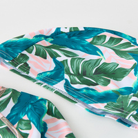 Bohemia chico chica una pieza Bikini traje de baño chica estampado Floral diseñador cremallera niños traje de baño falda Casual una pieza traje de playa