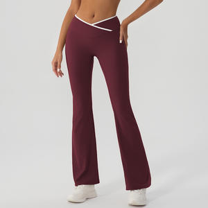 Pantalones Deportivos <span class=keywords><strong>de</strong></span> Cintura Alta con <span class=keywords><strong>Corte</strong></span> Cruzado, Estilo Nuevo, Pantalones Anchos Ajustados para <span class=keywords><strong>Mujer</strong></span>, Pantalones <span class=keywords><strong>de</strong></span> Yoga Ajustados, Leggings <span class=keywords><strong>de</strong></span> Yoga - Product Image 3