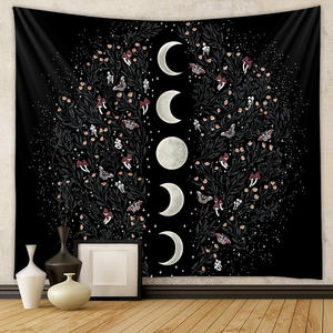 Tapiz <span class=keywords><strong>de</strong></span> fase lunar Floral Hippie <span class=keywords><strong>para</strong></span> colgar en la pared, tapiz <span class=keywords><strong>de</strong></span> árbol <span class=keywords><strong>de</strong></span> la vida espiritual <span class=keywords><strong>de</strong></span> naturaleza estética Botánica <span class=keywords><strong>para</strong></span> dormitorio - Product Image 2