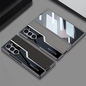 Kinh Doanh Electroplated PU Leather trường hợp điện thoại Đối với Samsung Z gấp 7 6 5 4 với 2 trong <span class=keywords><strong>1</strong></span> vỏ và bảo vệ màn hình chống sốc Bìa - Product Image 6