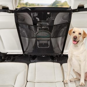Barrière de <span class=keywords><strong>voiture</strong></span> pliable de luxe pour <span class=keywords><strong>chien</strong></span> avec organisateur en maille respirante et <span class=keywords><strong>filet</strong></span> réglable pour séparateur universel de <span class=keywords><strong>voiture</strong></span> (Polyester) - Product Image 1