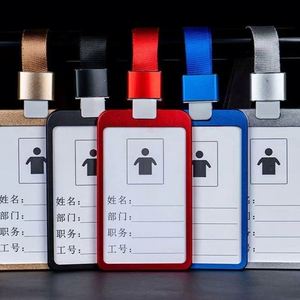 Custom Aluminum Alloy <b>ID</b> Credit Name Card Badge <b>Holder</b> Cover Metal Zinc Alloy Business Card <b>Holder</b> for Company - Product Image 1