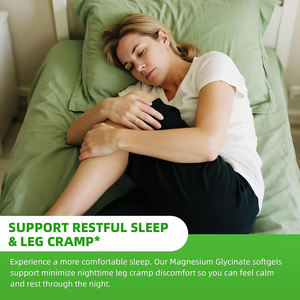 Cápsulas blandas de magnesio de alta calidad, marca privada, ODM, OEM, mejoran la calidad del sueño y apoyan la función muscular y articular. - Product Image 4