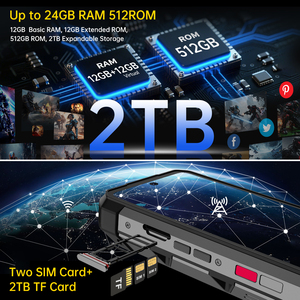 สมาร์ทโฟนพันธุ์อึด แบตเตอรี่ 23800mAh ชาร์จเร็ว 120W ไฟฉาย 1200 ลูเมน กล้องมองกลางคืน 12GB 512GB โทรศัพท์<span class=keywords><strong>มือ</strong></span><span class=keywords><strong>ถือ</strong></span>สำหรับกิจกรรมกลางแจ้ง - Product Image 4