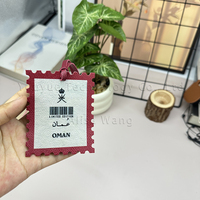 Colgante de Cuero PU con Mapa de Omán Impreso con UV, Multifuncional, para Coche, Diseño para Regalos, Promociones, Decoración Moderna