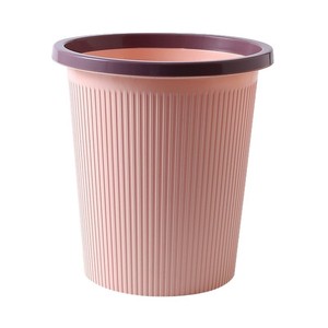 <b>Plastic</b> household color-<b>blocked</b> trash cans for toilets, bathrooms, and living rooms; creative and simple pressure ring trash can - Product Image 4