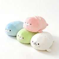 Peluche phoque colorée très populaire, décoration de canapé, cadeau de fête, jouet doux en peluche phoque multicolore