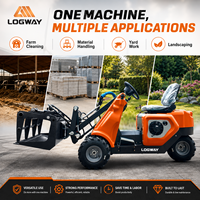 Chargeuse compacte LOGWAY certifiée EPA avec accessoires complets, utilisation polyvalente, adaptée à l'agriculture et au paysagisme