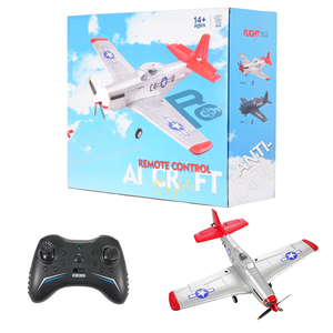 Avión de Combate <span class=keywords><strong>RC</strong></span> <span class=keywords><strong>P51</strong></span> Mustang FX9501 de 2.4Ghz, Modelo de Avión Planeador de Espuma EPP sin Escobillas de 4 Canales con Giroscopio de 6 Ejes, Avión Acrobático - Product Image 2