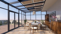 Matériaux en aluminium personnalisés Structure modèle salle de soleil maison en verre auvent verre jardin maison véranda fabricant à vendre