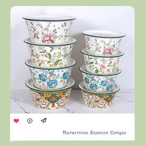 Tazón de Sopa de Fideos Esmaltado, Grueso, Grande, de 18/20/22/24/26 cm, Personalizado al por Mayor, Tazón de Almacenamiento de Esmalte para Mezclar Ensaladas con Tapa - Product Image 3