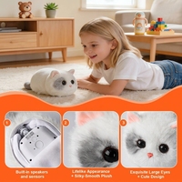 Jouet chat parlant, prix d'usine, peluche interactive parlante, animal en peluche doux pour les tout-petits, fournisseur en gros
