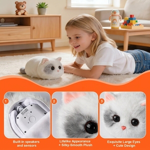 Peluche électronique AI pour enfants et bébés, chat émotionnel; Cactus EN71, jouet parlant robot unisexe, cadeau - Product Image 3