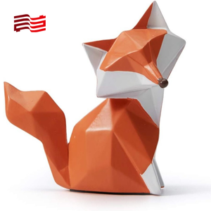 Haute qualité personnalisé renard résine Sculpture Animal Figurine bureau bureau ornement eau Globe ou Statue pour la décoration de la maison - Product Image 2