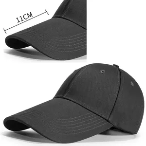 Shenzhen factory wholesale 11cm length long bill custom sport golf baseball cap customized logo plain beach outdoor hat