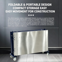 Scie à table coulissante haute vitesse avec design à rainures en T et extension de table de 40 cm pour usage professionnel en atelier de menuiserie