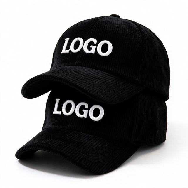 Custom Wholesale logo Corduroy Baseball Cap Soft Thick Textured Peaked Cap for Men Women Autumn Winter Casual Outdoor Street