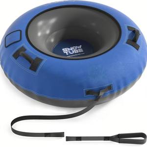 Nylon covered Heavy Duty Winter Inflatable <b>Slides</b> <b>Foam</b> Snow Tube Sled Rubber Bottom Ski Ring for Adults and Kids - Product Image 3