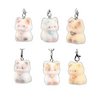 Pendentif Ours en PVC Floqué Personnalisé Écologique Durable Léger Accessoires DIY Dessin Animé Porte-clés Floqué Boîte de Remise de Diplôme