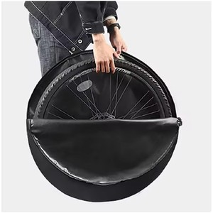 カスタマイズされた防塵ポリエステルロード自転車ホイールキャリーバッグ便利なソフトサイクリングホイールセットバッグ - Product Image 6