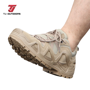 TJ Outdoor Waterproof Leather Tactical Combat <strong>Boots</strong> Low Top Black <strong>Tan</strong> for Men and Women - Product Image 5