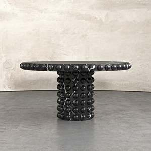 डाइनिंग रूम के लिए कुमुसी आधुनिक अनुकूलन गोल संगमरमर डाइनिंग टेबल - Product Image 1