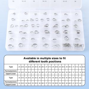 Azdent 59 stuks/doos RVS Kinderen Ruimtebehouders <span class=keywords><strong>Kit</strong></span> Orthodontische Bandjes - Product Image 5