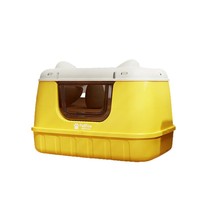 Bac à litière pour chat extra-large, entièrement fermé, design carré, en PP, anti-odeur, avec système de récupération de litière, fournitures de toilettage, direct usine