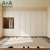 SLS Armoire dressing moderne sur mesure, durable et écologique, intégrée pleine hauteur pour chambre, avec rangement flexible interne