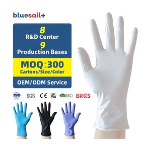 Boîte de 100 gants en nitrile, 4 mil, pour examen médical, bouts des doigts texturés, sans poudre, blancs, jetables, pour médecins et infirmières - Product Image 3